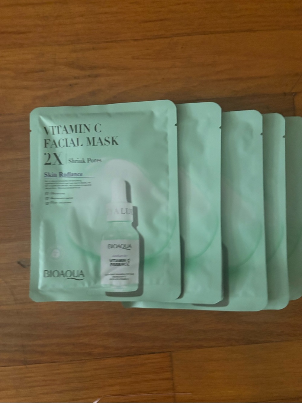 Aqua Vitamin C Facial Mask - Mint Green Sachets set of 5